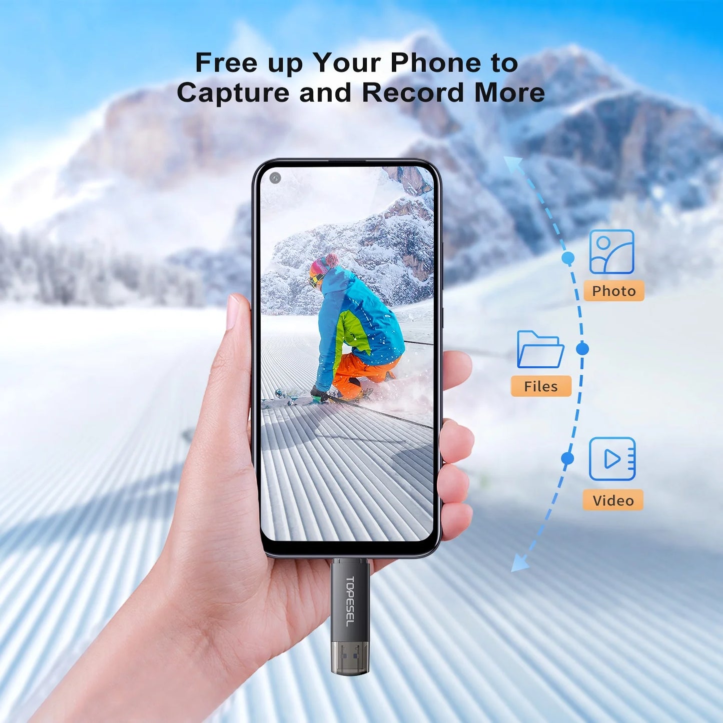 USB 3.0 Flash Drive 64GB Type C OTG Memory Stick Thumb Drive for Android Phones